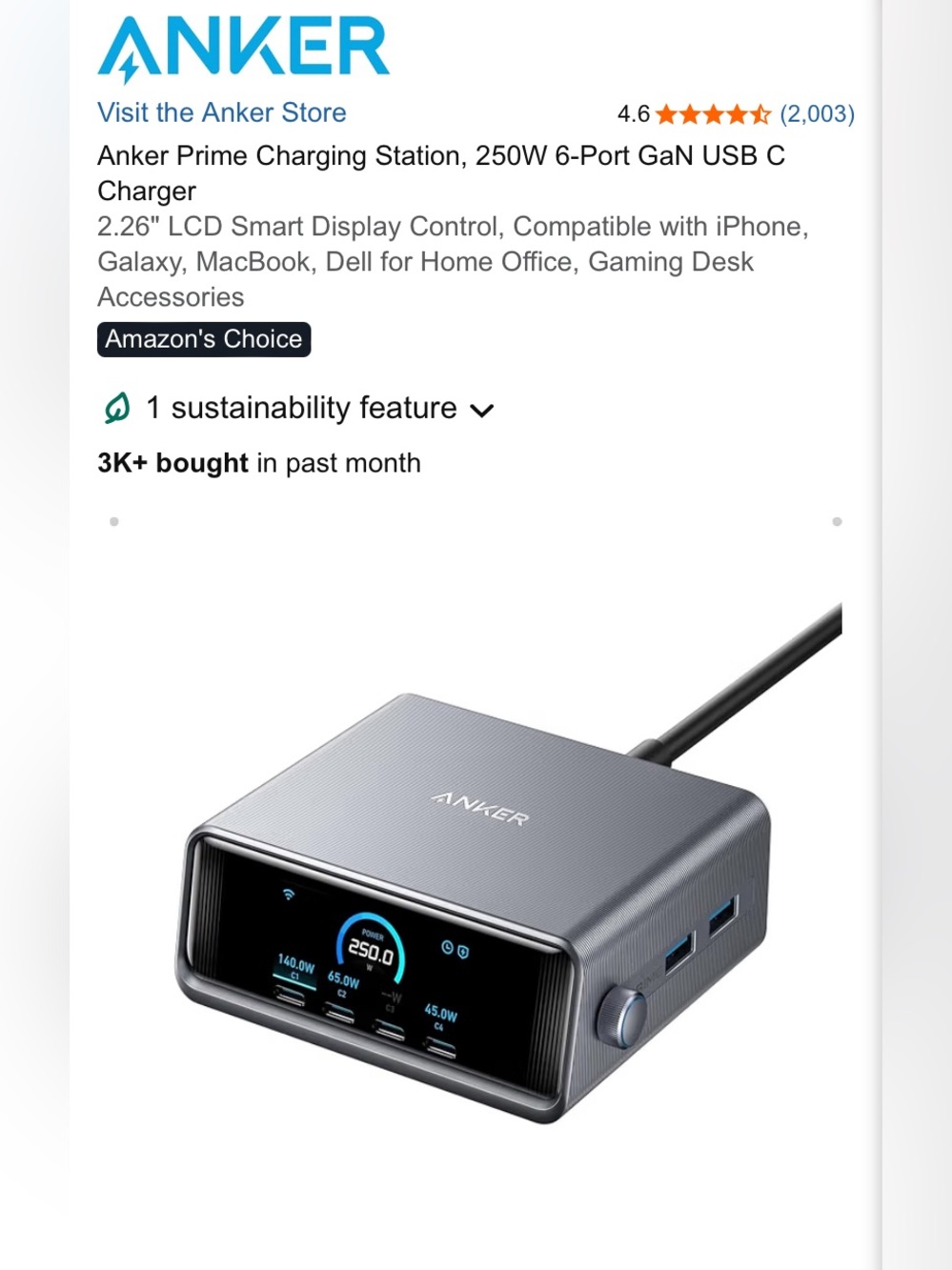 Anker Prime Charging Station USB C Charger NIB